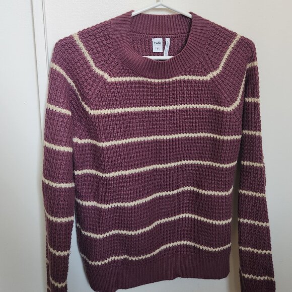 twik Boxy-fit Waffle-Knit Sweater - Stripe - Picture 1 of 7